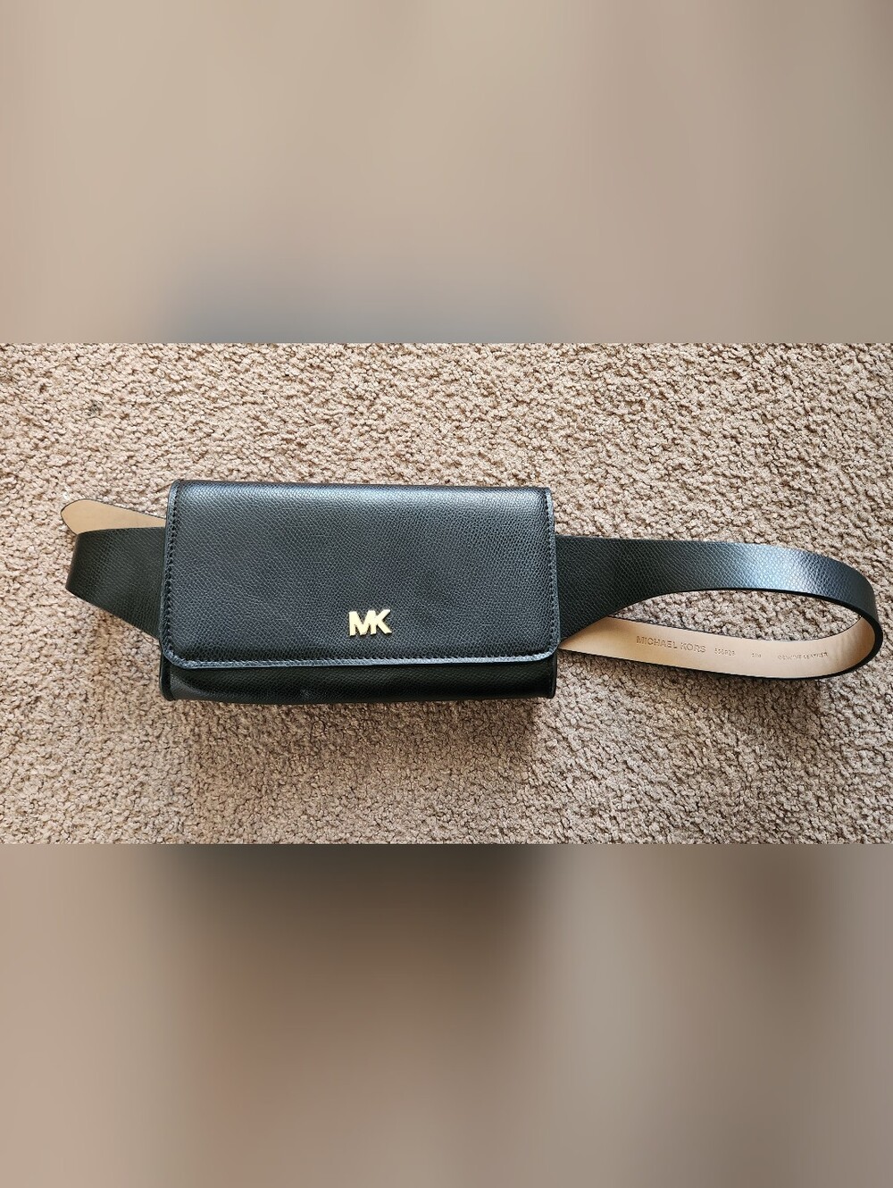 Michael Kors Black Grained Leather Belt Bag Fanny Pack NWT S/M